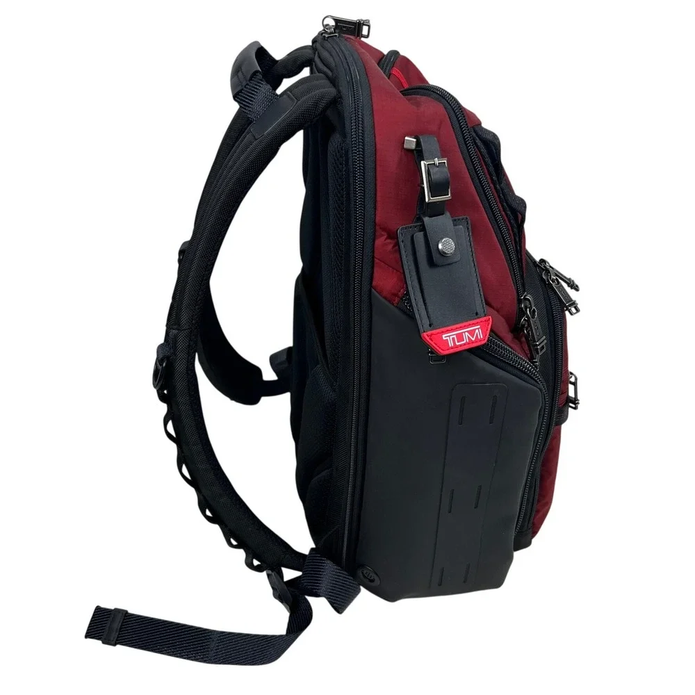 Tumi Alpha Bravo Search Backpack Red Black Ballistic Nylon CLEAN ,232789D 146707
